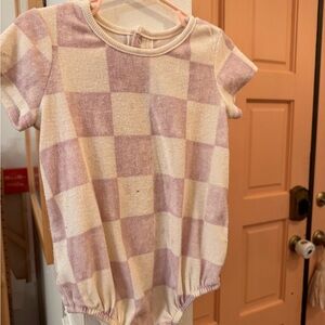 Checkered baby onesie romper 18m